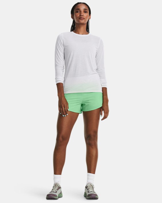 Women's UA Anywhere Long Sleeve in Green image number 3